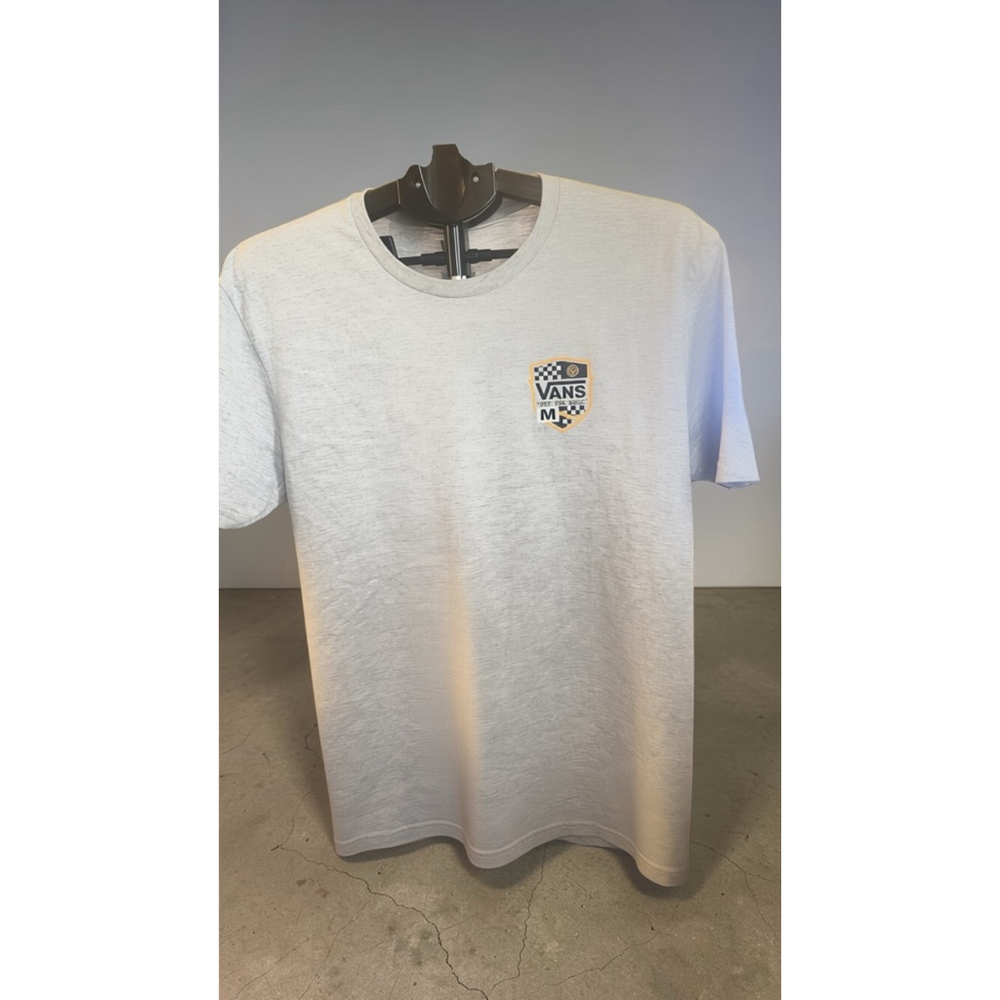 Men's Vans “off the wall” Gray Orange Short Sleeve Tee M